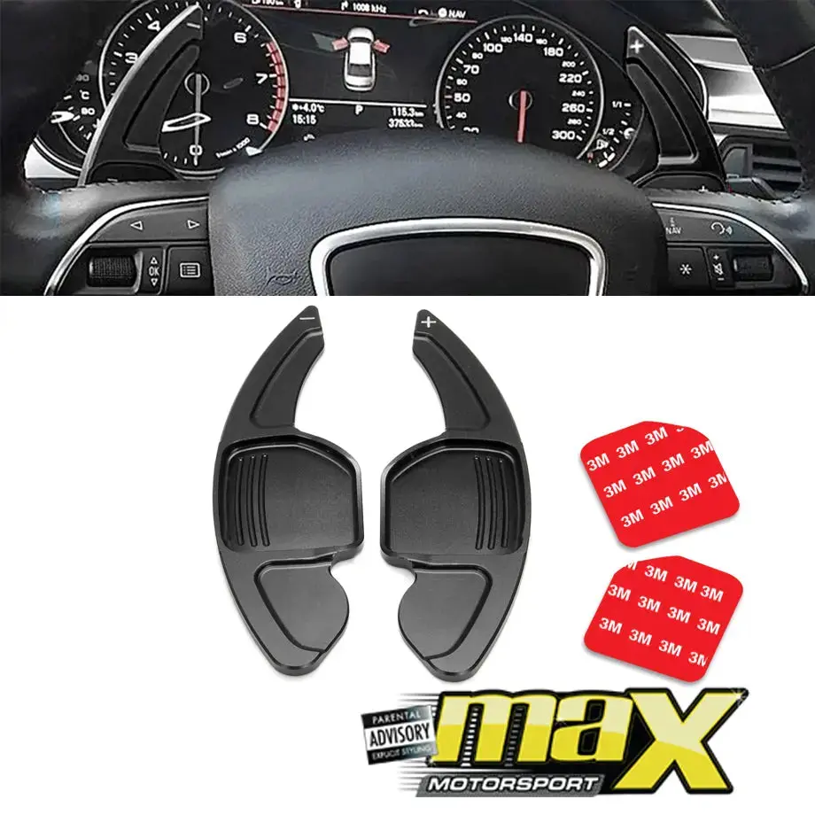 Audi Aluminium Black Paddle Shift Extensions -Type C 2