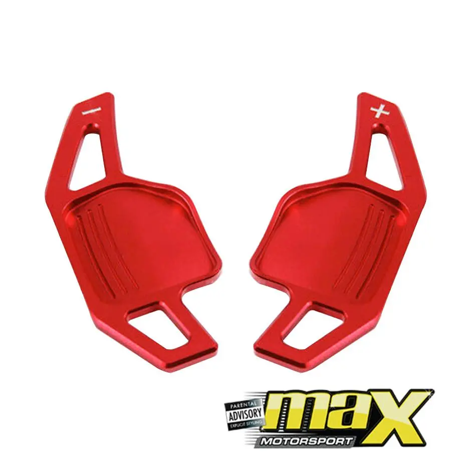 Audi Aluminium Red Paddle Shift Extensions 1