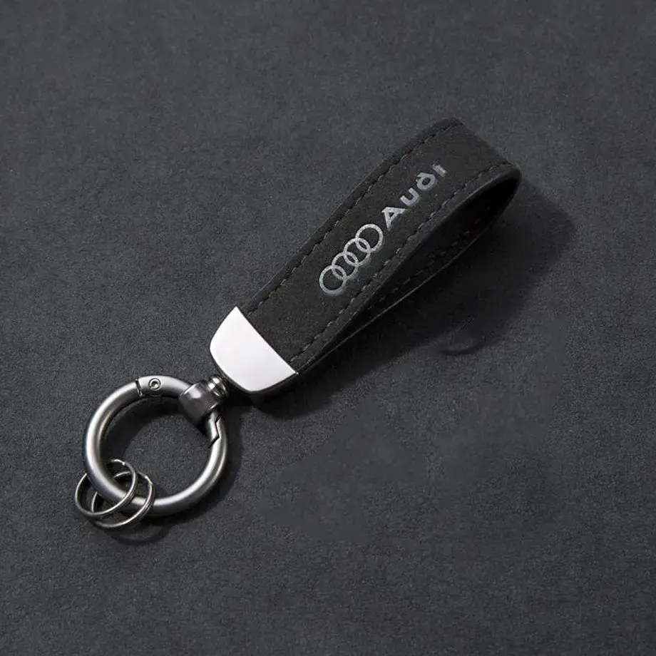 Audi Logo Suede Key Ring 1