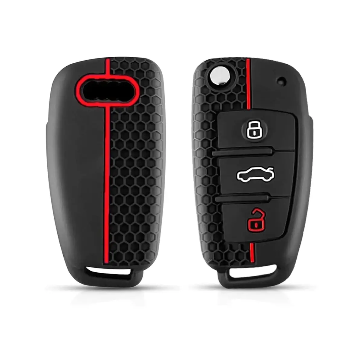 Audi 3-Button Soft Shell Silicone Key Case Cover 1
