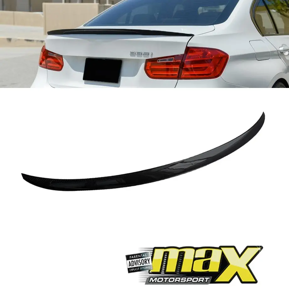 Bm F30 3-Series Gloss Black Plastic Performance Boot Spoiler 1