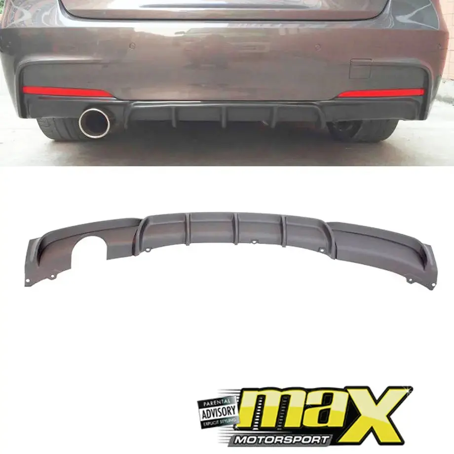 Bm 3-Series (12-On) F30 Single Pipe Plastic Rear Diffuser 1