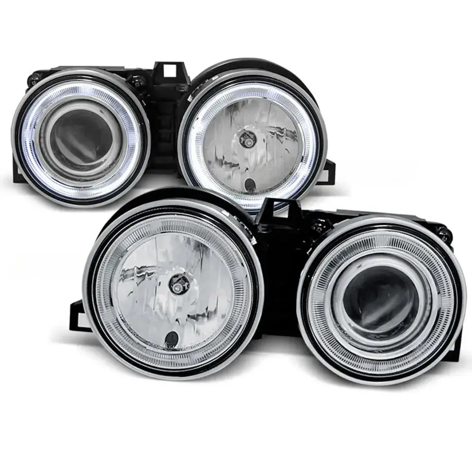 Bm E30 3-Series Crystal Angel Eye Projector Headlights 1