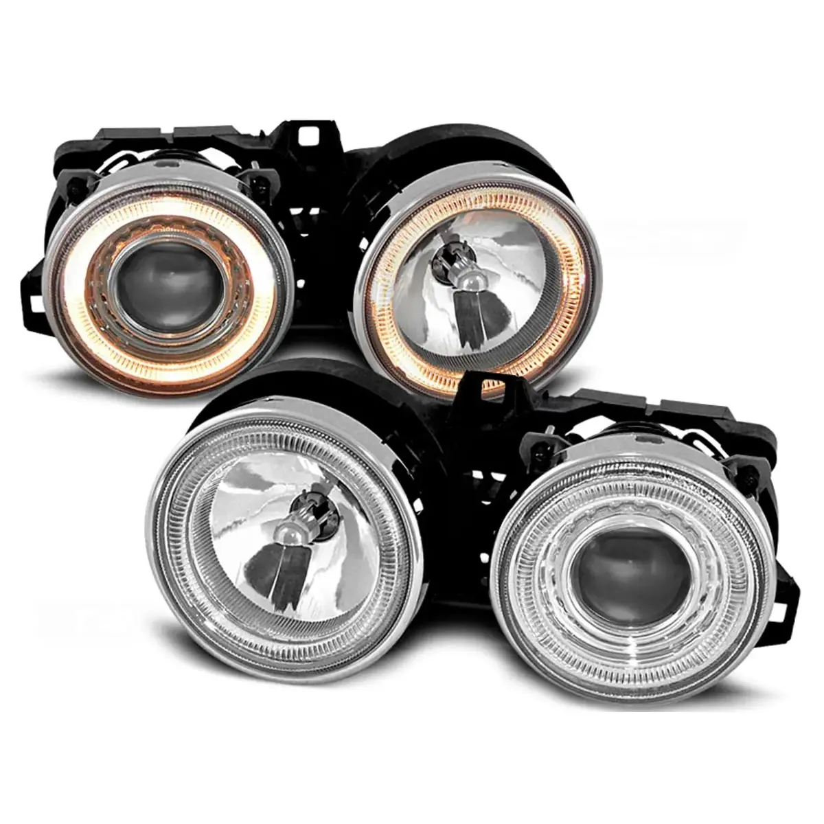 Bm E30 3-Series Crystal Angel Eye Projector Headlights 1