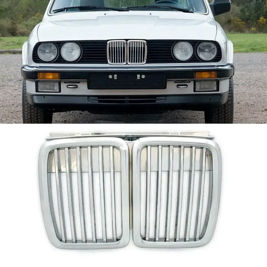 Bm E30 3-Series Oem Style Chrome Kidney Grille 1