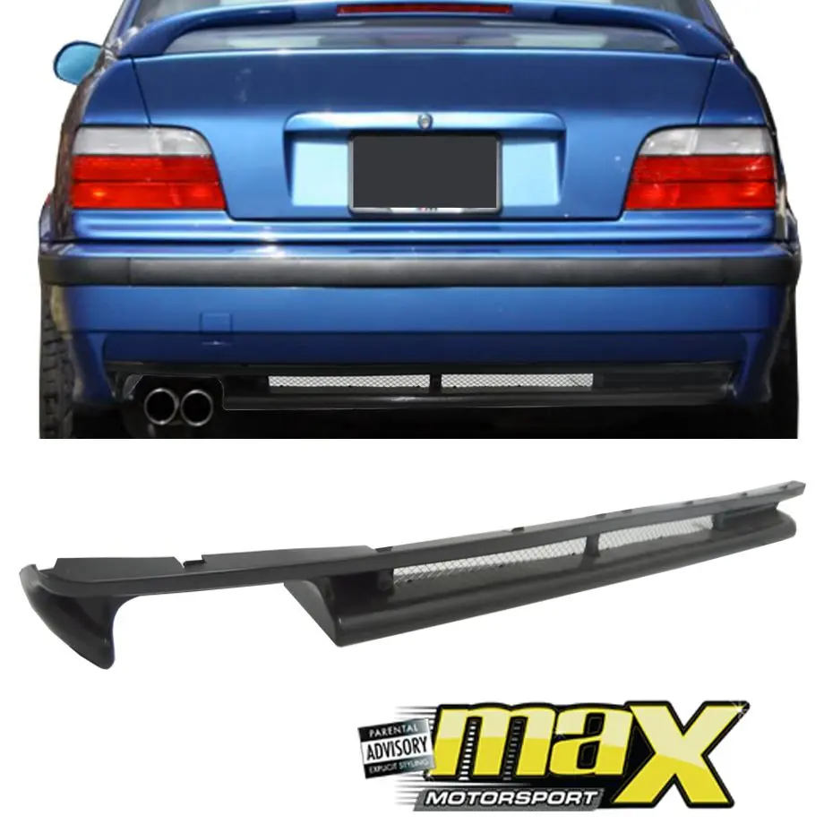 Bm E36 3-Series Plastic Rear Diffuser With Aluminium Mesh 1