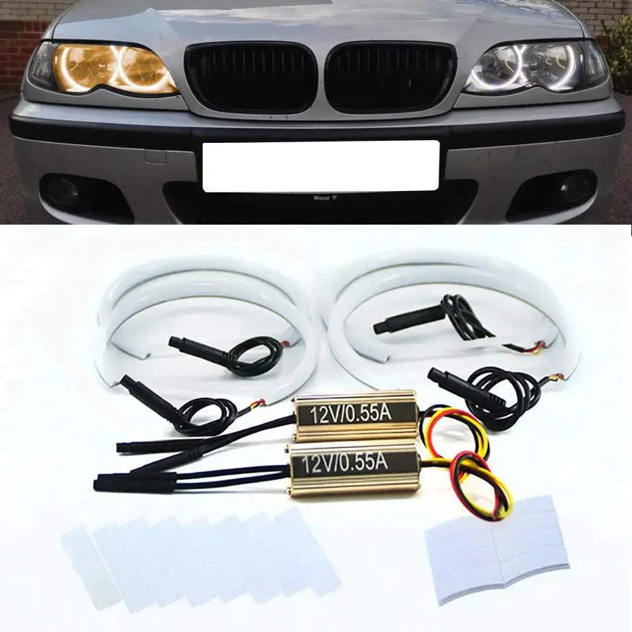 Bm E46 Non Projector Cotton Angel Eye Rings Dual Function 1