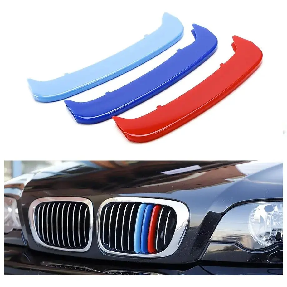 Bm E46 (02-04) M-Sport Clip On Grille Stripes 1