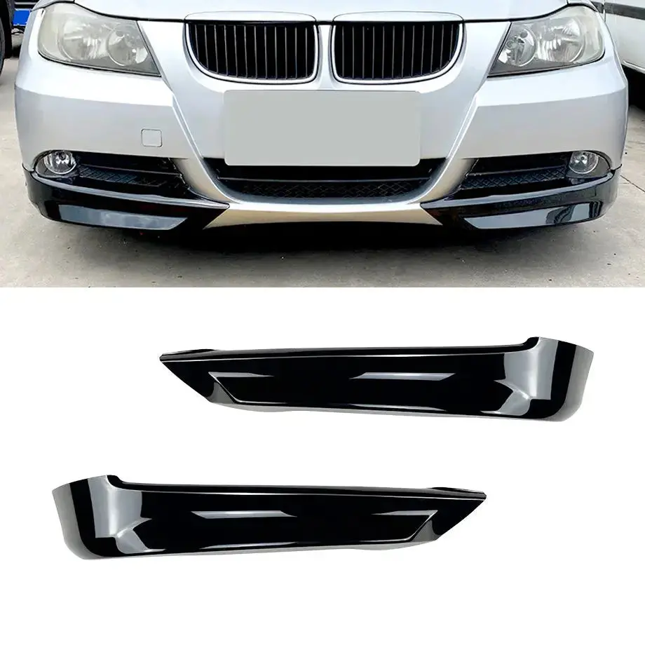 Bm E90 3-Series Pre-Lci Gloss Black Front Bumper Splitters (05-08) 1