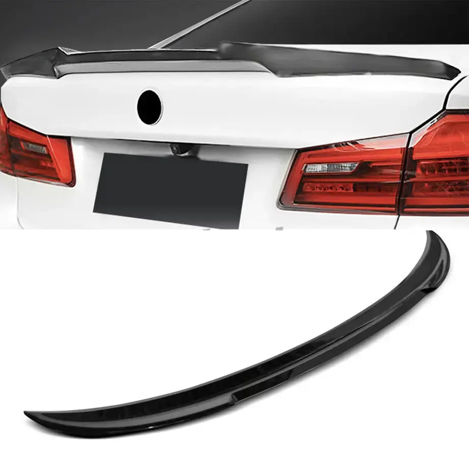 Bm E90 M4 Style Gloss Black Plastic Boot Spoiler 1