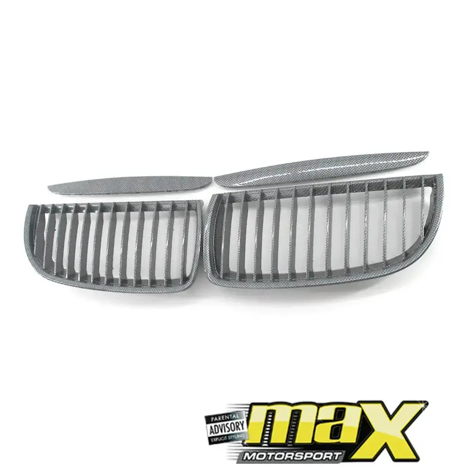Bm E90 (05-09) Carbon Look Single Slat Kidney Grille 1