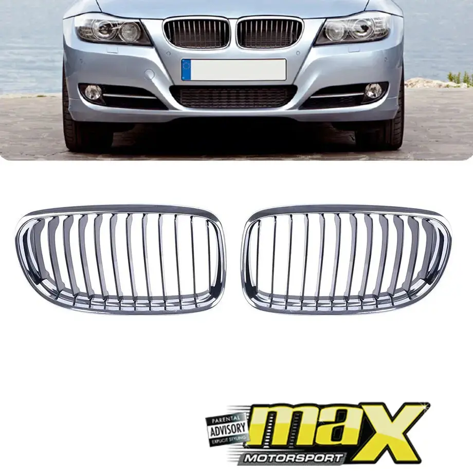 Bm E90 (09-11) Chrome Single Slat Kidney Grille 1