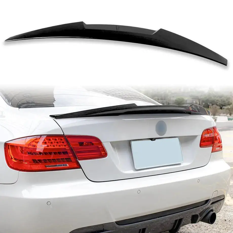 Bm E92 Coupe M4 Style Gloss Black Plastic Boot Spoiler 1