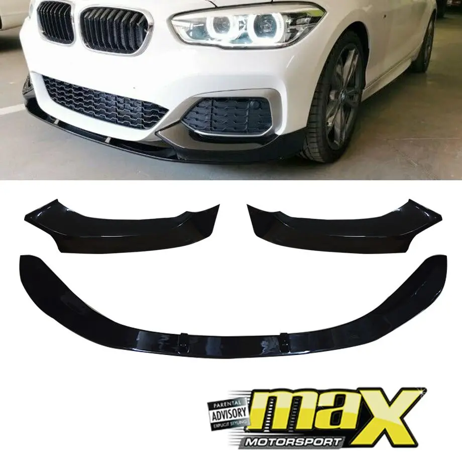 Bm F20 1-Series (15-18) Gloss Black 3-Piece Front Spoiler 1