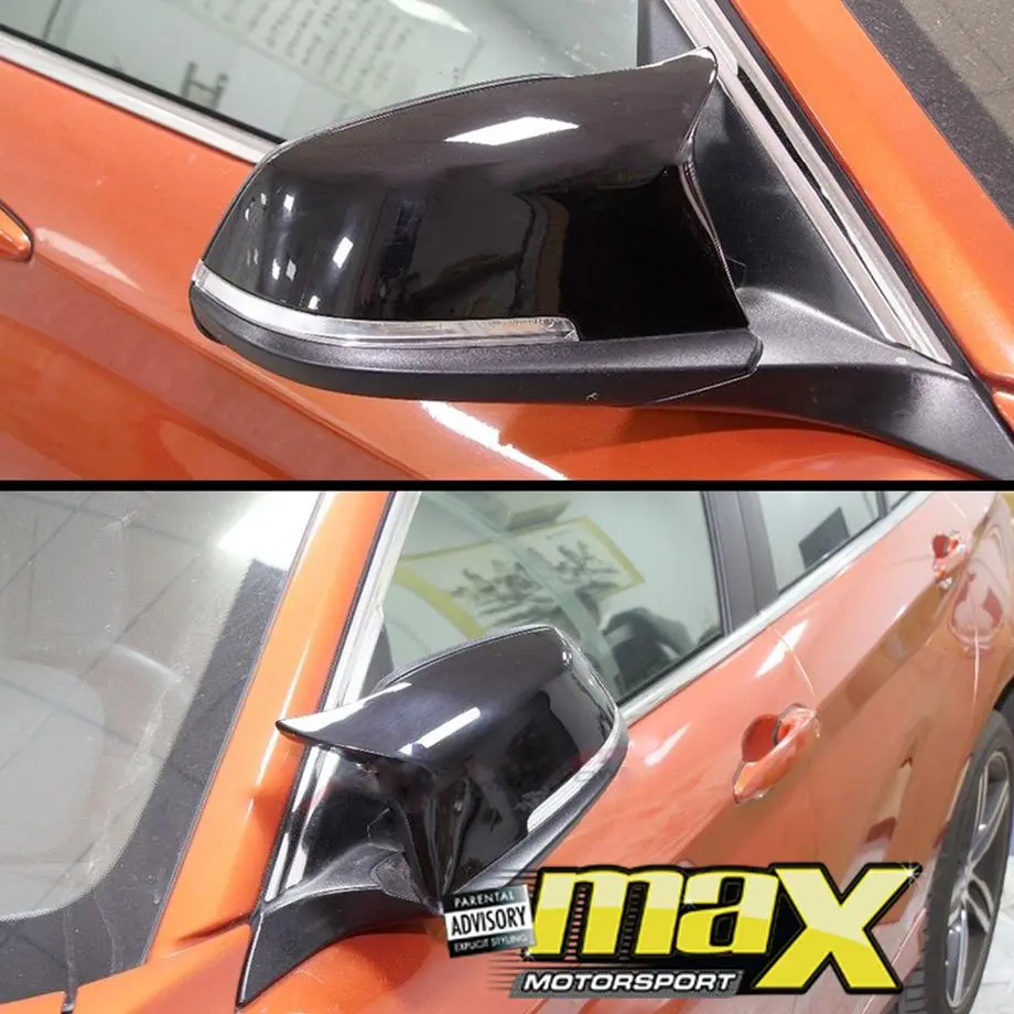 Bm F20 M3/M4 Style Gloss Black Clip On Mirror Covers 2