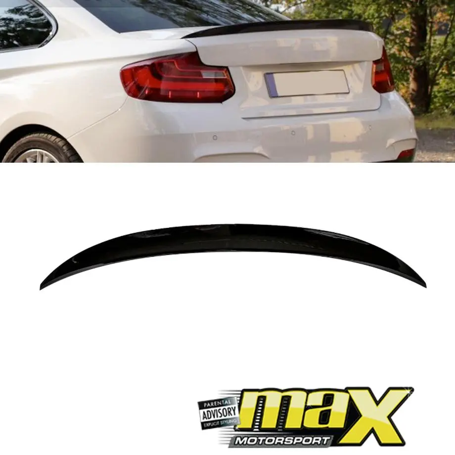 Bm F22 2-Series Gloss Black Performance Style Boot Spoiler 1