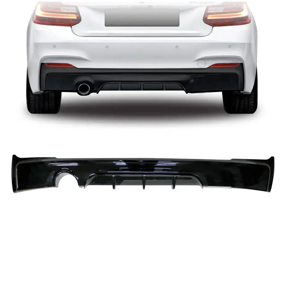 Bm F22 2-Series Gloss Black Performance Style Rear Diffuser (12-19) 1