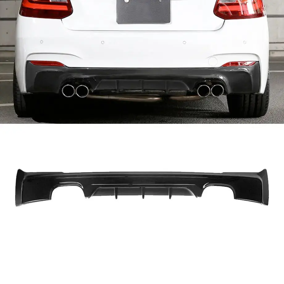 Bm F22 2-Series Gloss Black Performance Style Rear Diffuser (12-19) 1