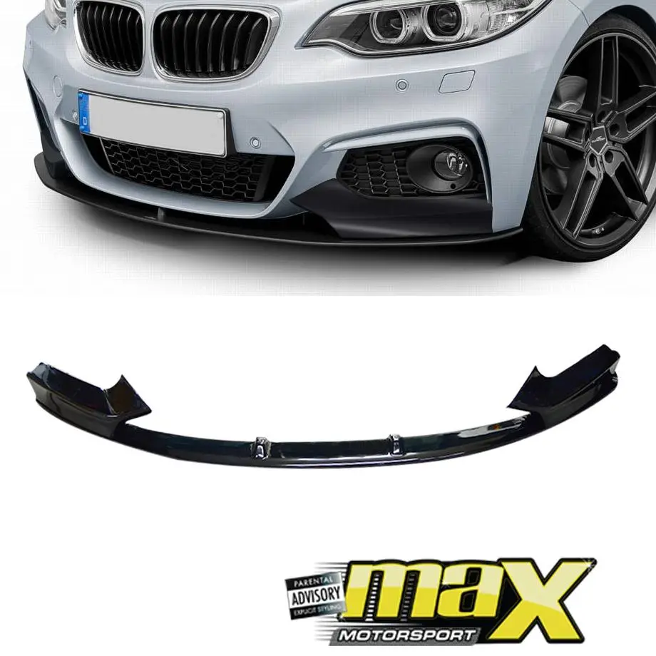 Bm F22 2-Series (14-18) Gloss Black Performance Style Front Spoiler 1