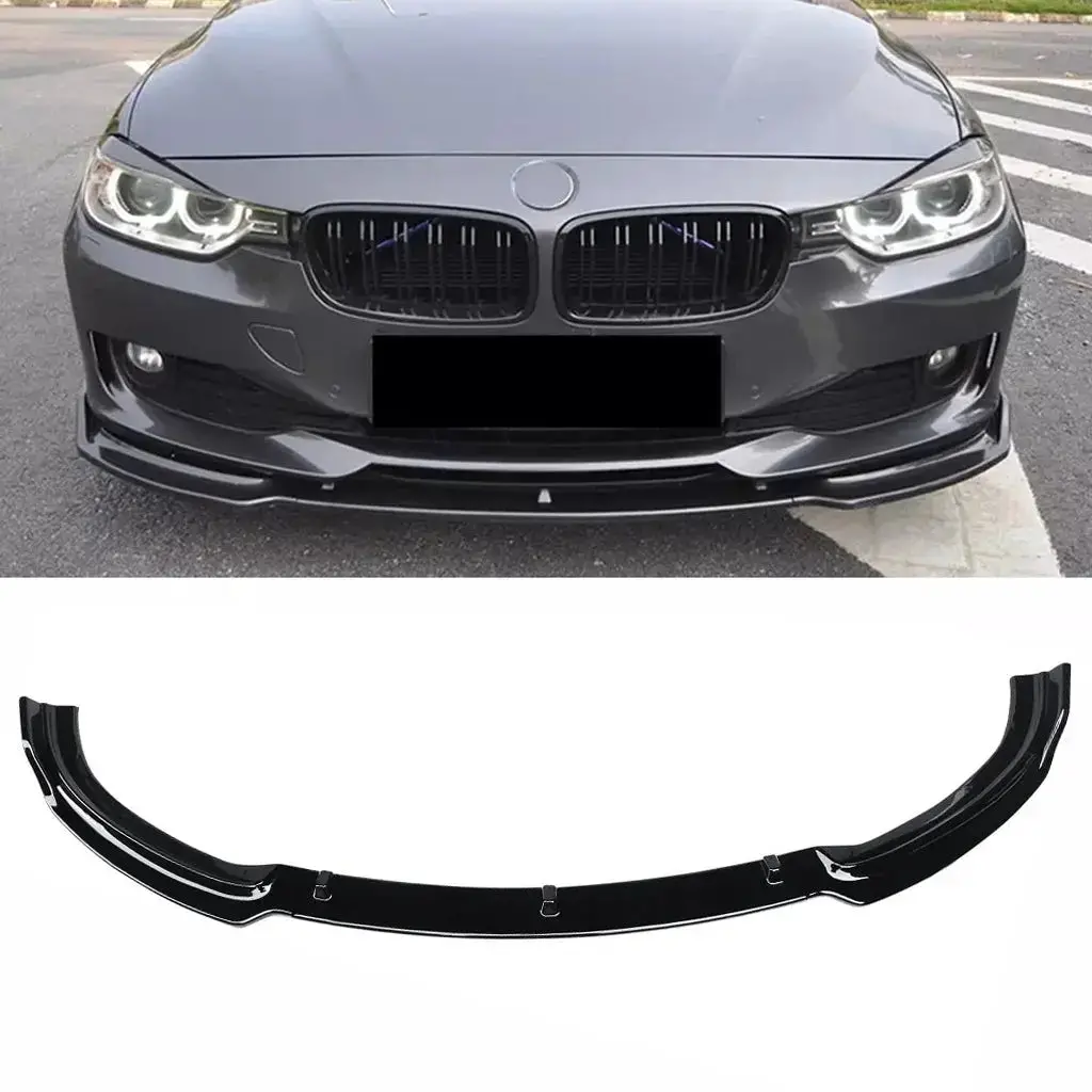 Bm F30 3-Piece Non M-Tech Gloss Black 3-Piece Front Spoiler 1