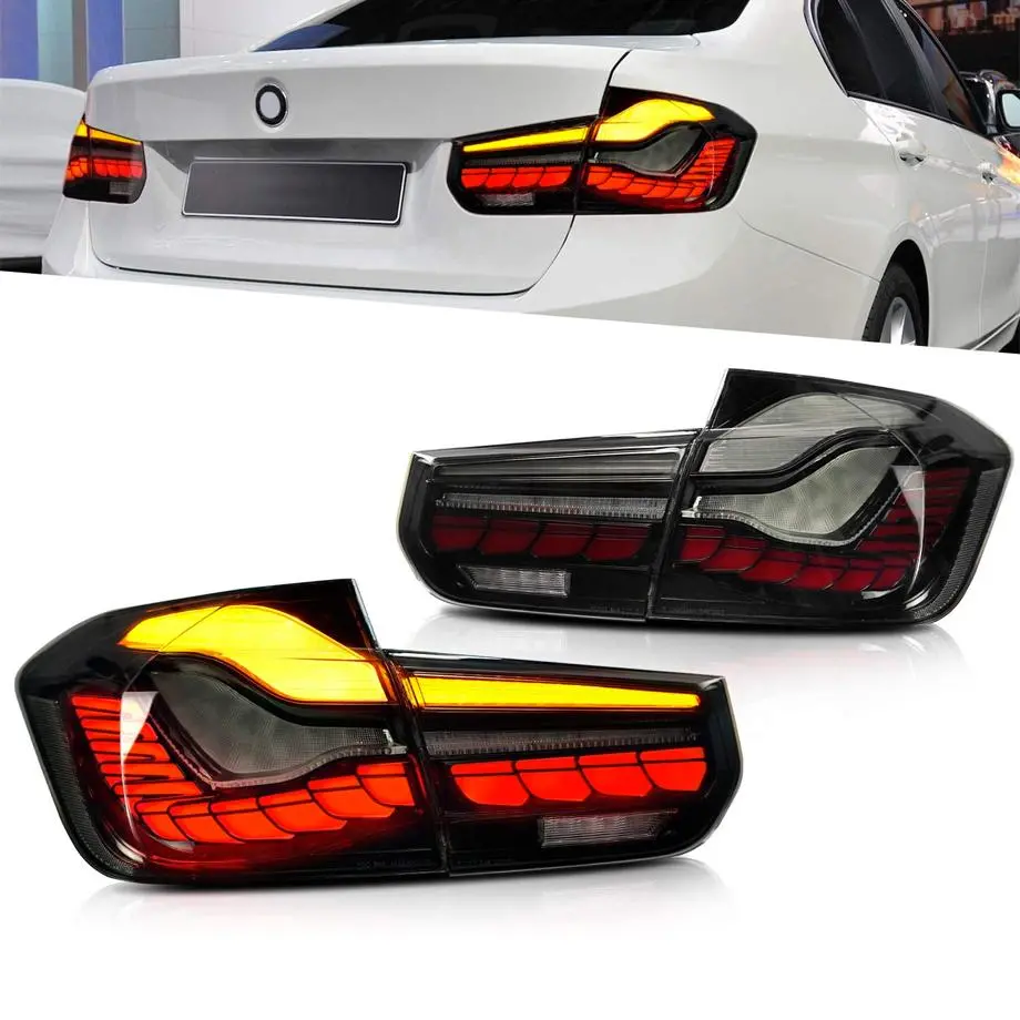 Bm F30 3-Series Cs Style Oled Sequential Smoked Black Taillights (12-18) 1