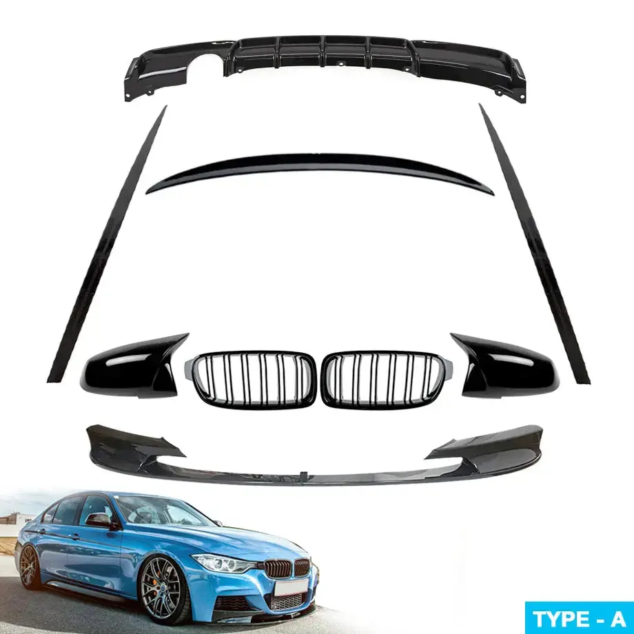 Bm F30 3-Series Gloss Black Performance Body Kit 1