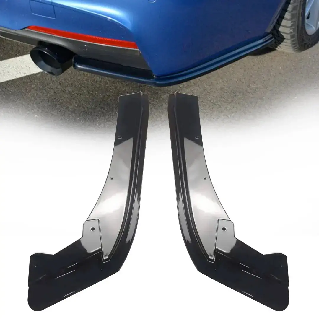 Bm F30 3-Series Gloss Black Rear Bumper Splitters 1