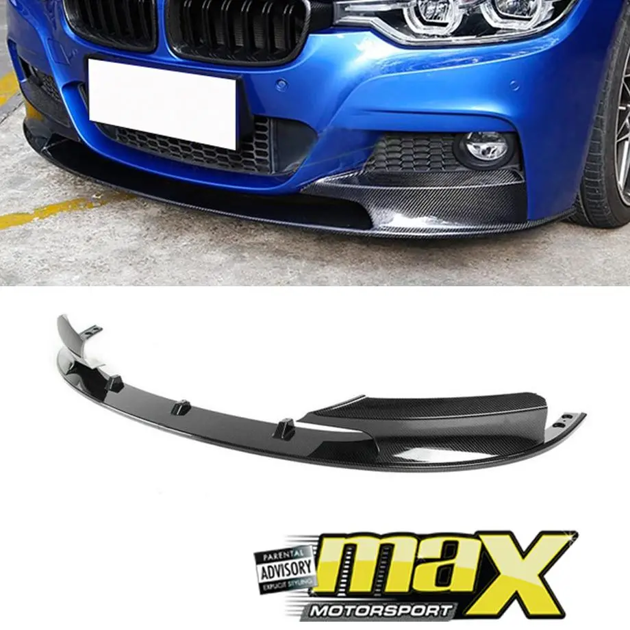 Bm F30 3 Series (12-18) Carbon Look 3-Piece Front Spoiler 1