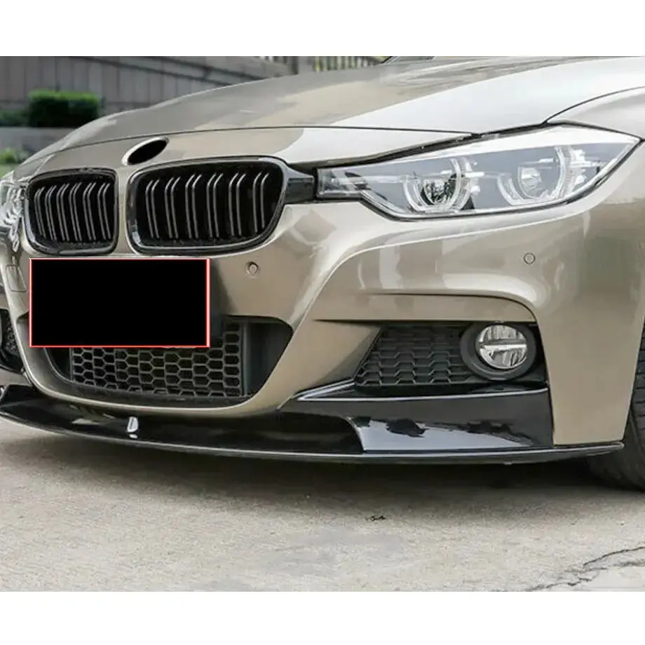 Bm F30 3-Series (12-19) Gloss Black 4-Piece Front Spoiler 2