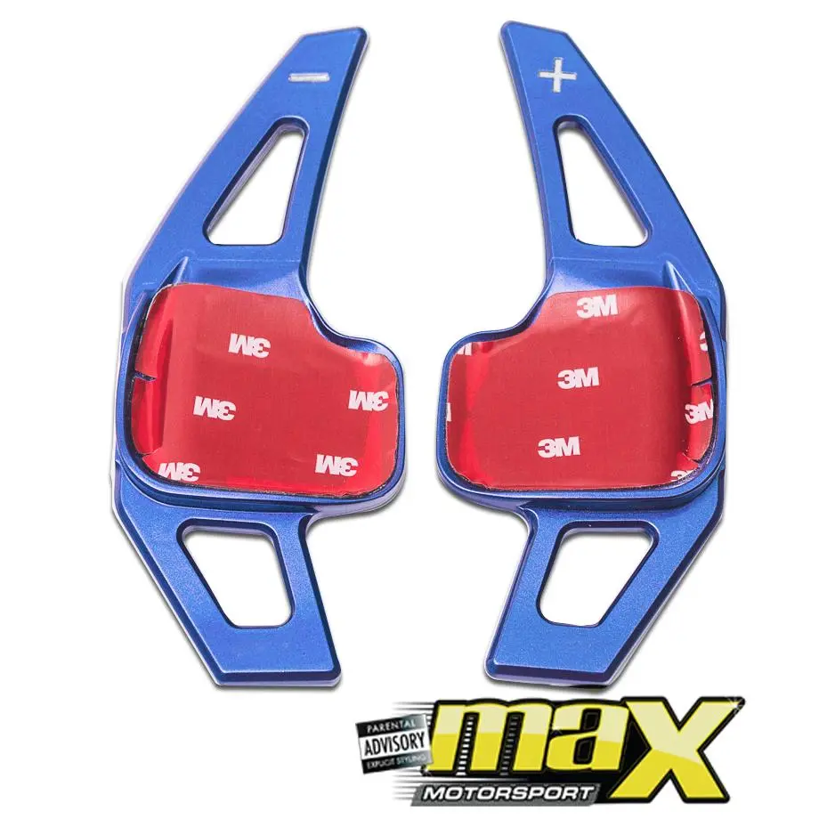 Bm F30 Blue Aluminium Paddle Shift Extensions 1