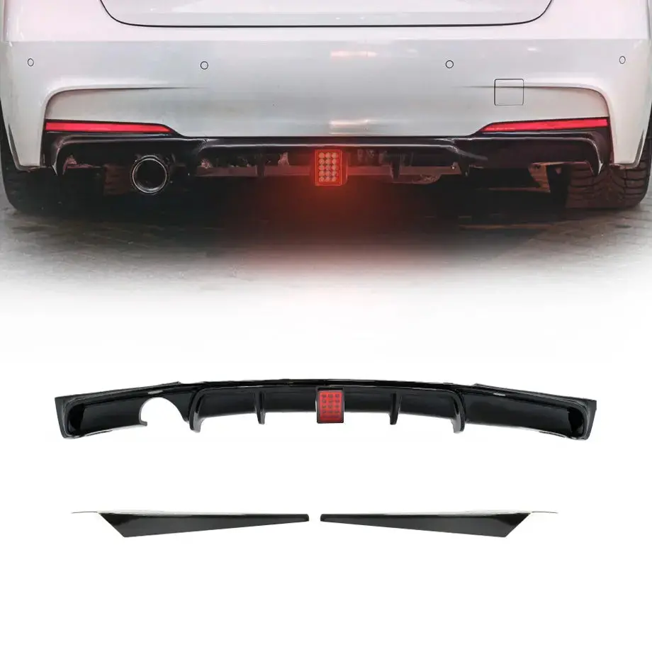 Bm F30 3-Series Gloss Black F1 Style 3-Piece Led Diffuser 1