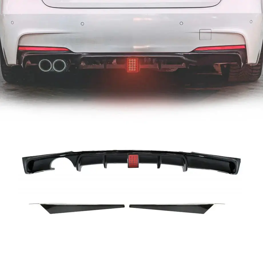 Bm F30 3-Series Gloss Black F1 Style 3-Piece Led Diffuser 1