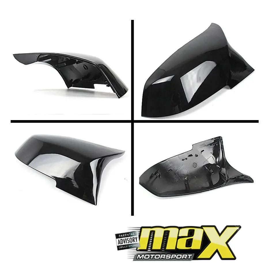 Bm F30 M3/M4 Style Gloss Black Clip On Mirror Covers 2