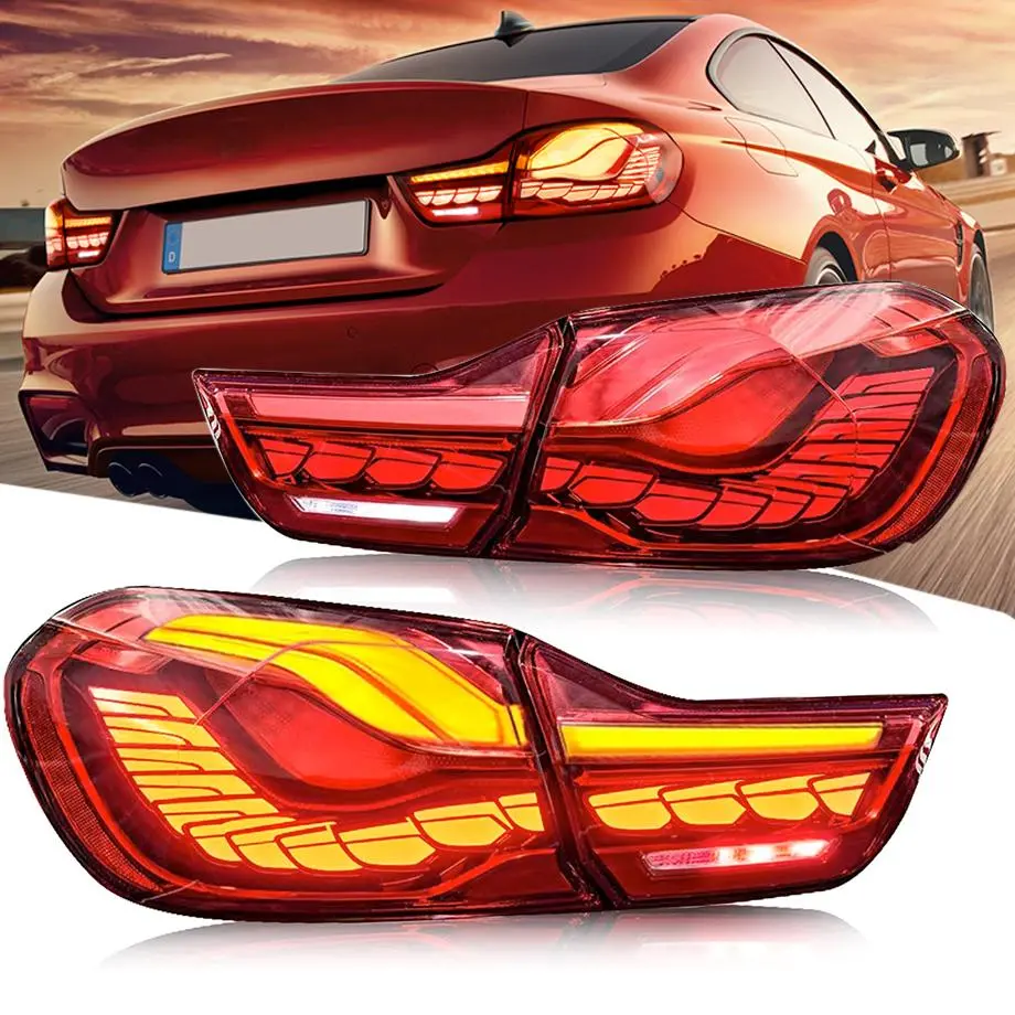 Bm F32 / F33 / F36 4-Series Cs Style Oled Sequential Red Taillights (14-20) 1