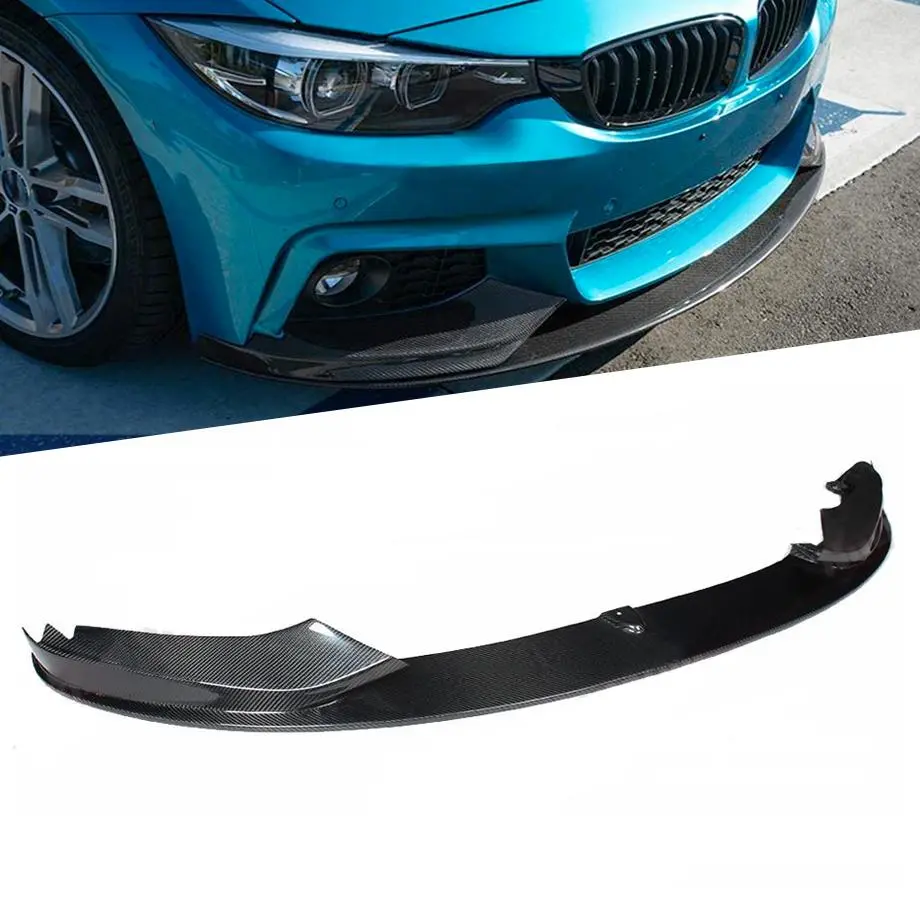 Bm F32 / F33 / F36 4-Series Performance Style Carbon Fibre Front Spoiler (14-18) 1