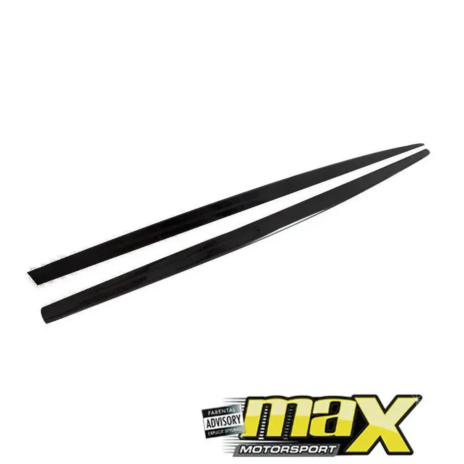 Bm F30 M-Tech Style Gloss Black Side Skirt Extension 1