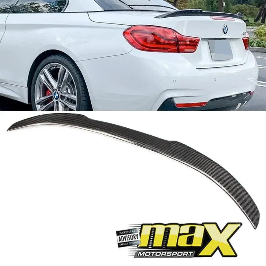 Bm F33 4-Series Convertible - M4 Style Carbon Fibre Boot Spoiler 1
