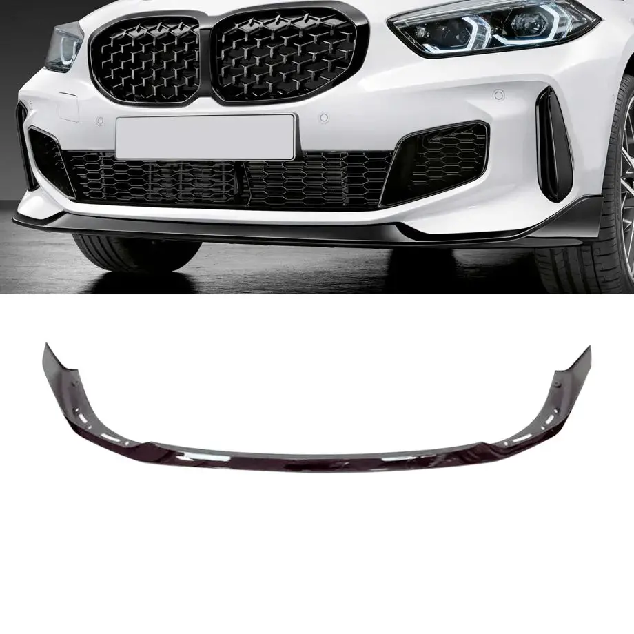 Bm F40 1-Series (21-On) Performance Style Plastic Front Spoiler - Piano Black 1