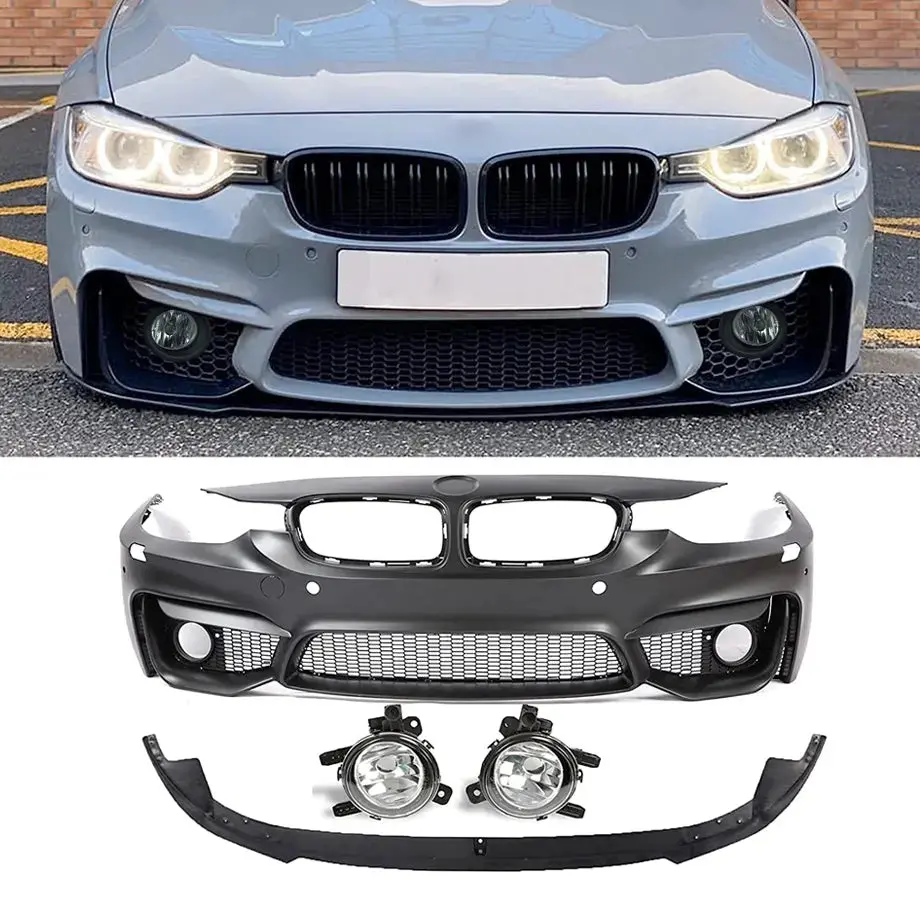 Bm F80 M3 Style Front Bumper With Fogs To Fit Bm F30 3-Series 1