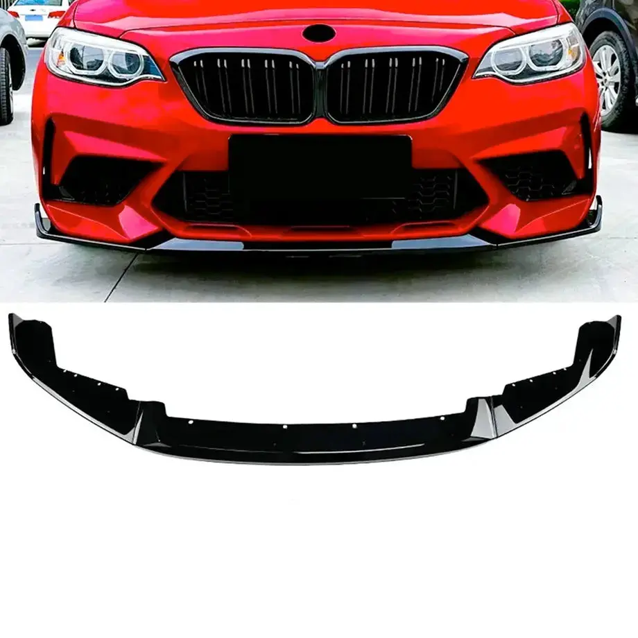 Bm F87 M2 Cs Style 3-Piece Gloss Black Front Spoiler 1