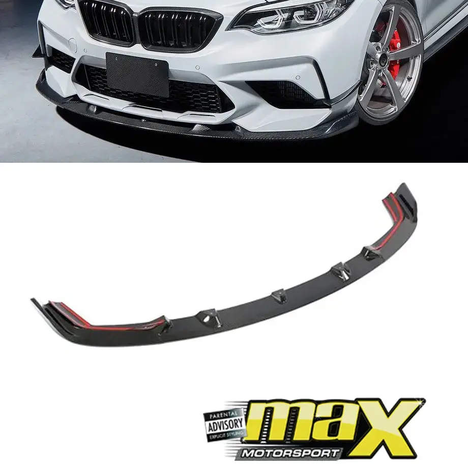 Bm F87 M2 Competition Style Carbon Fibre Front Spoiler 1