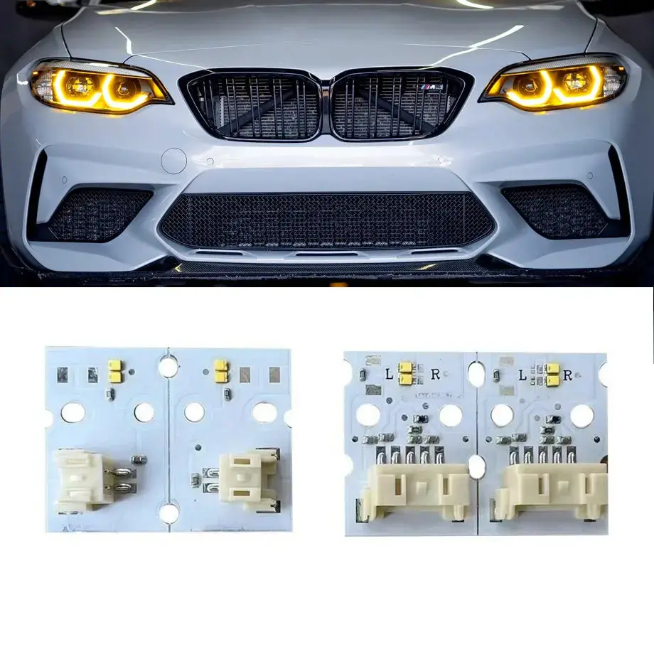Bm F87 M2 Lci (18-21) Lemon Yellow Drl Led Headlight Modules 1