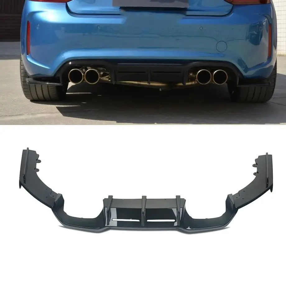 Bm F87 M2 Vorsteiner Style 3-Piece Gloss Black Rear Diffuser 1