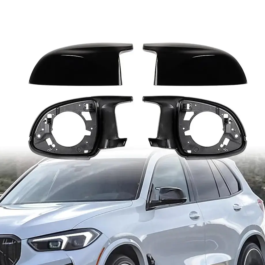 Bm G01 X3 / G02 X4 / G05 X5 / G06 X6 /  G07 X7 Gloss Black Performance Style Replacement  Mirror Covers (19-23) 1