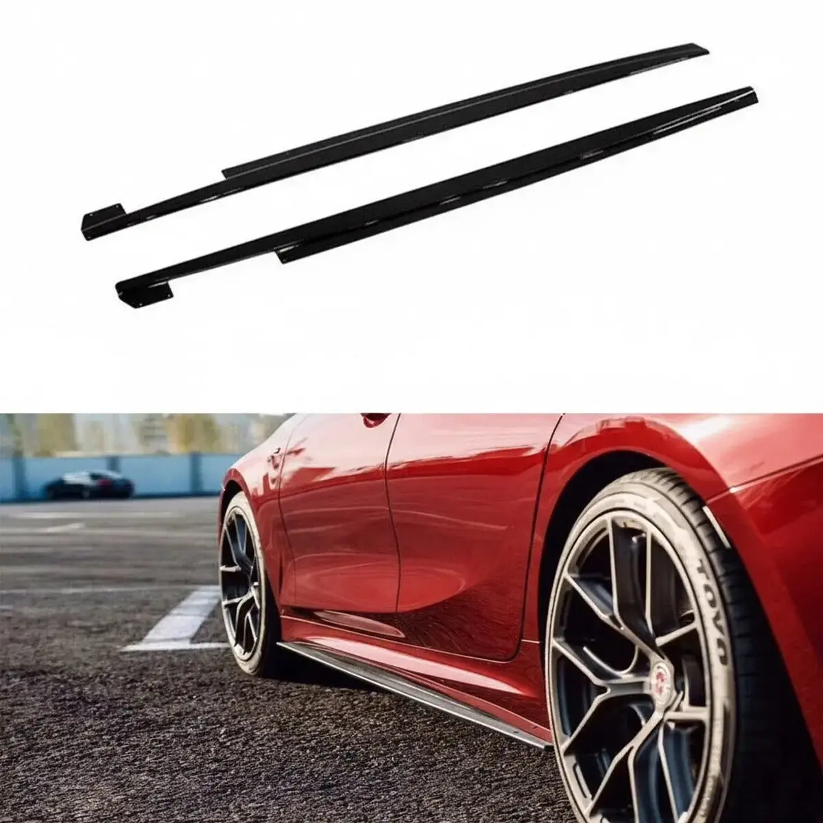 Bm G20 3-Series (19-23) Ac Style Gloss Black Side Skirts 1