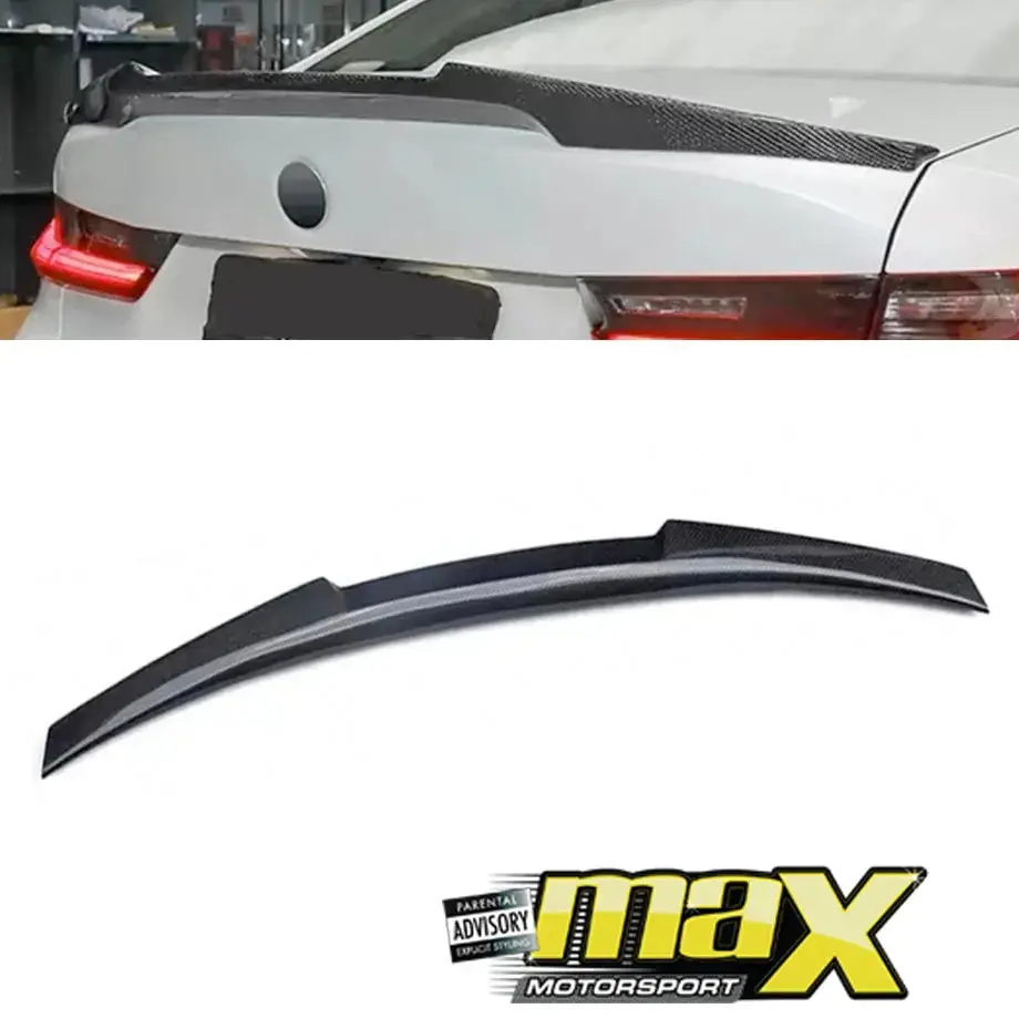 Bm G20 3-Series (2019-On) Carbon Fibre F82 M4 Style Boot Spoiler 1
