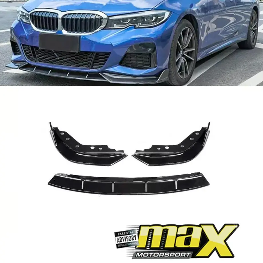 Bm G20 3-Series (2019-On) Gloss Black 3- Piece Front Spoiler 2