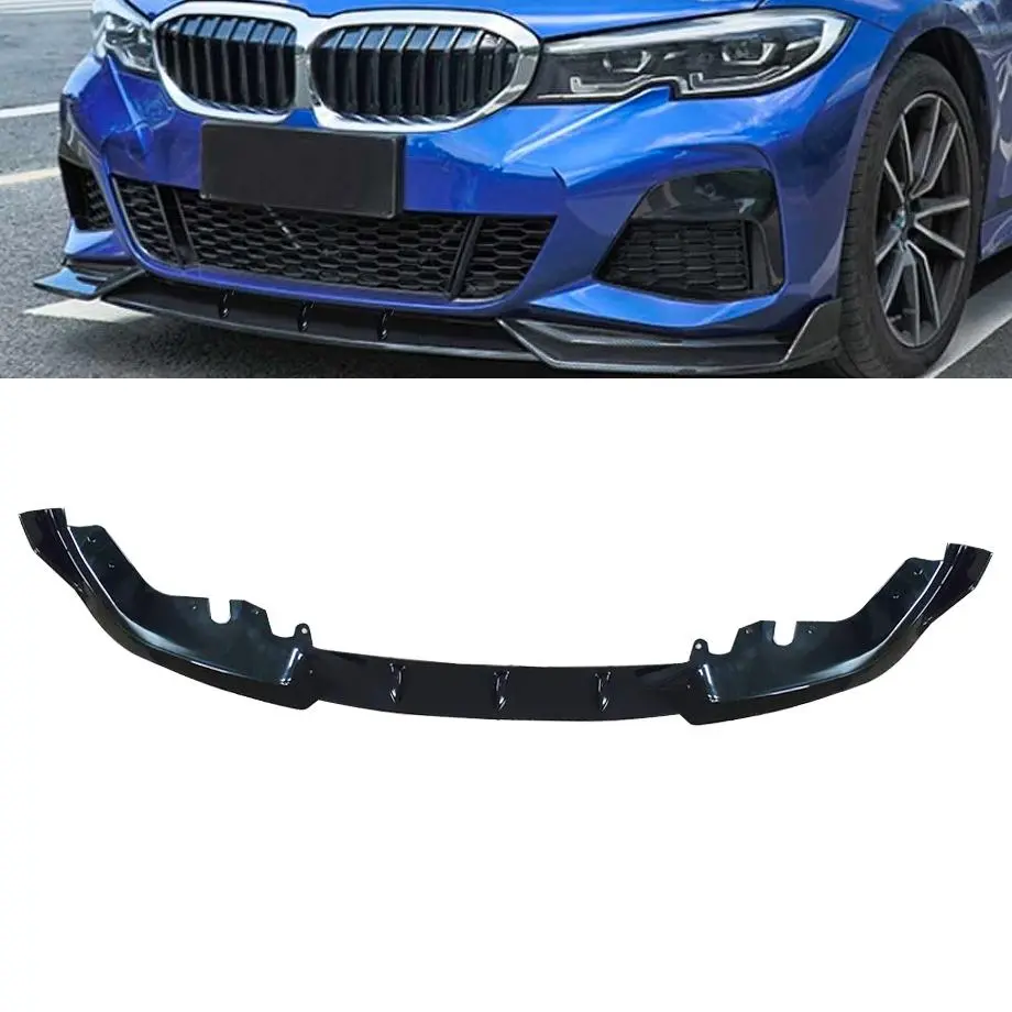 Bm G20 3-Series (2019-On) M8 Style Gloss Black 3-Piece Front Spoiler 1