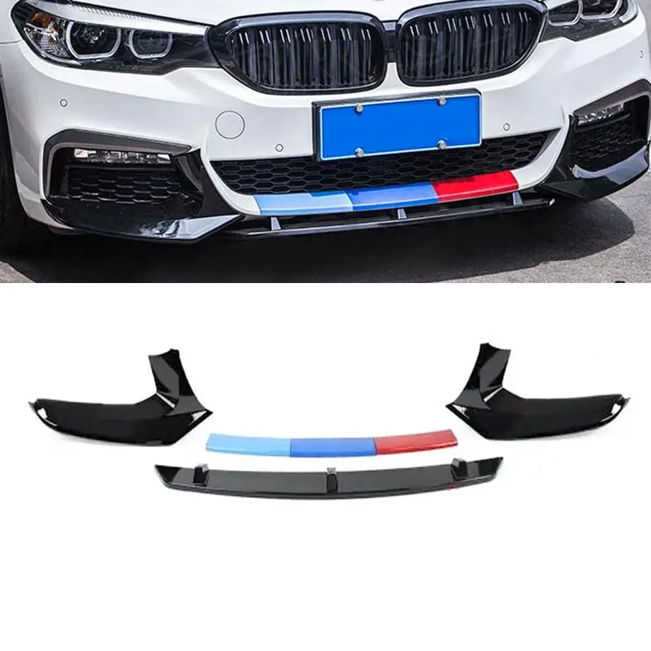 Bm G30 5-Series Competition Style Gloss Black Front Spoiler (19-On) 1