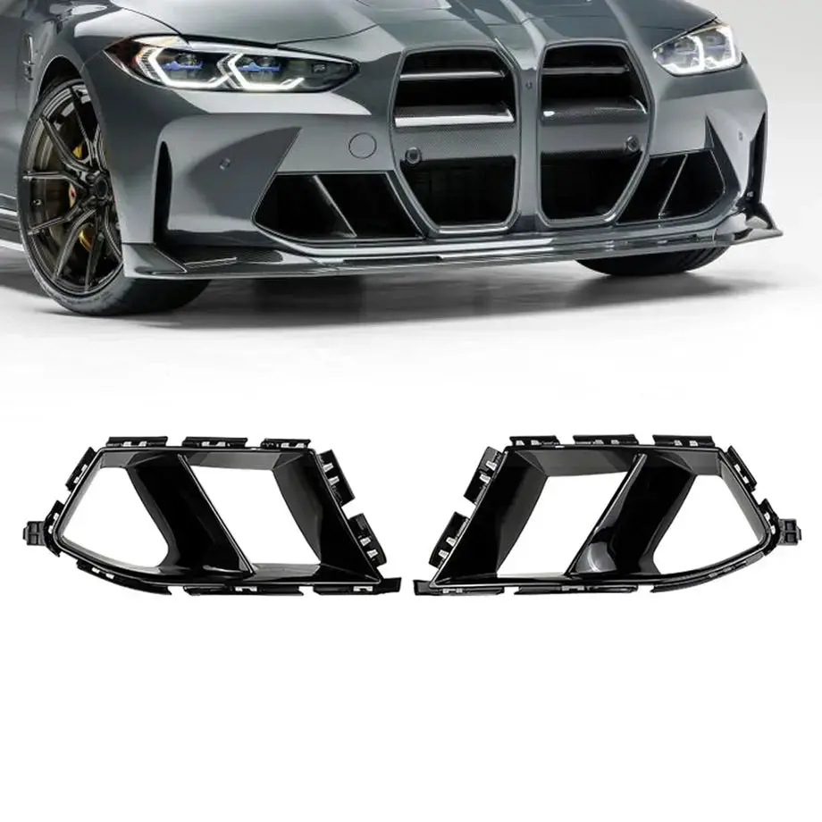 Bm G80 / G82 (M3/M4) Gloss Black Performance Style Front Bumper Air Vent Covers 1